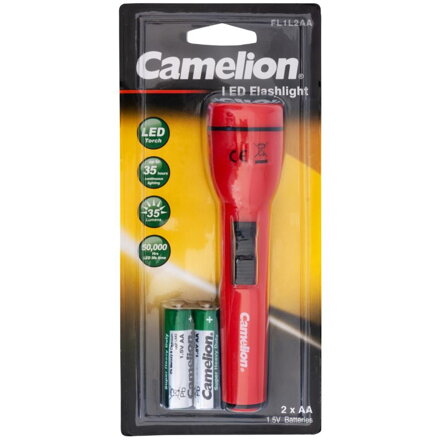 CAMELION Baterka 1LED FL1L2AAB2R6P, červená