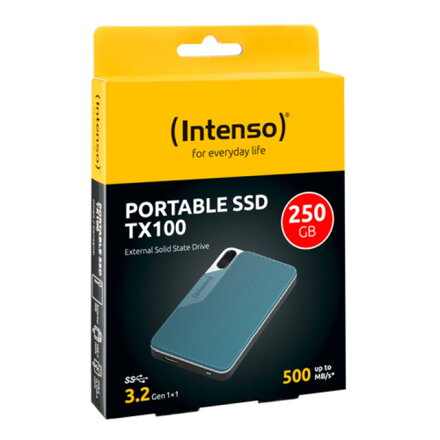 INTENSO TX100, Externý SSD disk, 250GB