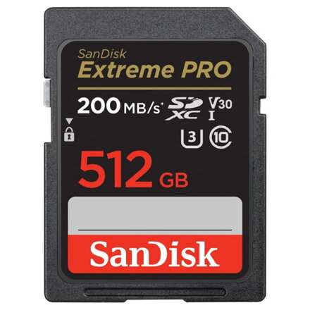 SanDisk Extreme PRO SD karta, 512 GB, SDXC, UHS-I