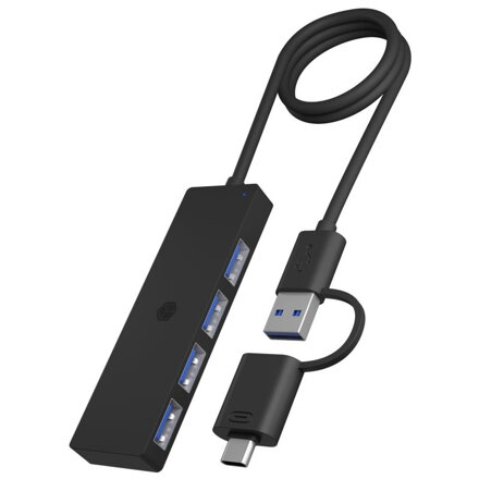 RAIDSONIC ICY BOX USB Hub, 4port, USB A+C/ 4x USBA