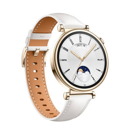 HUAWEI Watch GT 4 41mm, Gold/White Leather