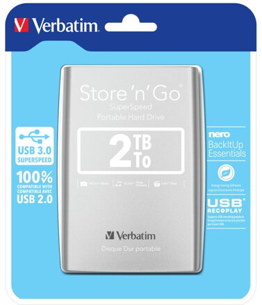 VERBATIM Store 'n' Go USB 3.0, Externý disk, 2TB s