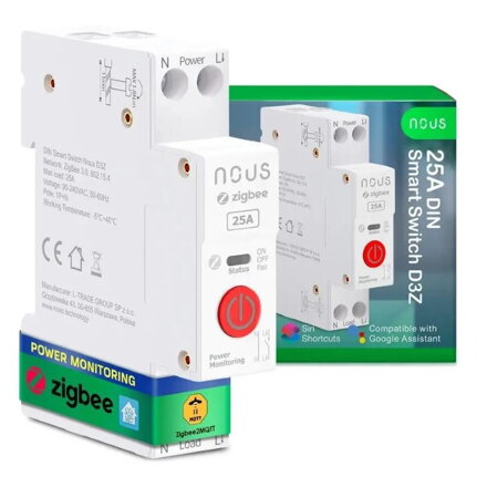 NOUS D3Z, ZigBee DIN SMART Switch, prepínač