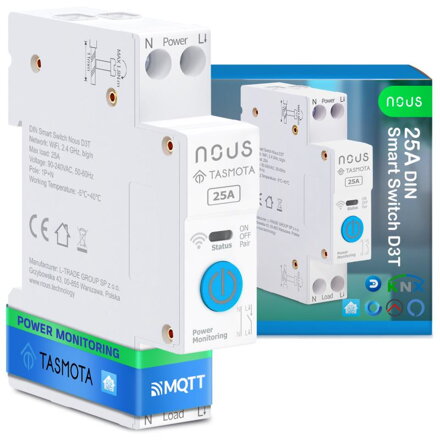 NOUS D3T, Tasmota DIN SMART Switch, prepínač