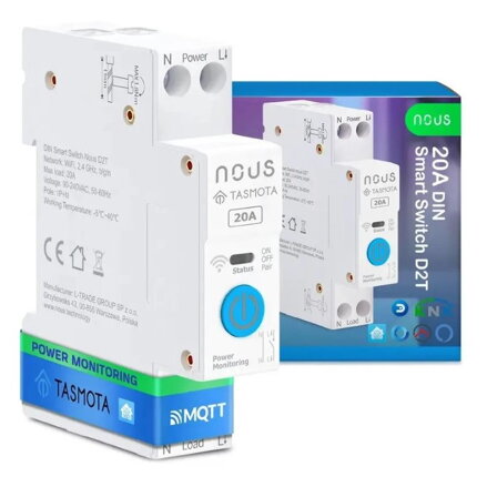 NOUS D2T, Tasmota DIN SMART Switch, prepínač