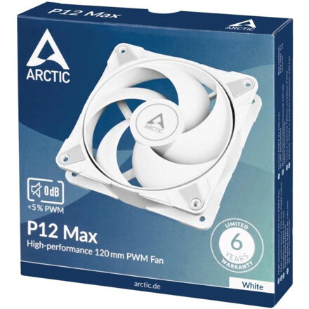 ARCTIC P12 Max, Ventilátor, 120mm, biely