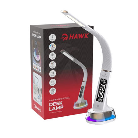 HAWK stolová LED lampa, biela