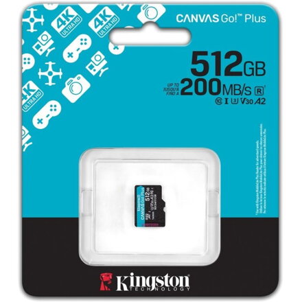 KINGSTON Micro SDXC CANVAS GO! Plus Gen4 512GB