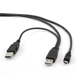 KABEL USB Mini 5-pin 0.9m Dual USB