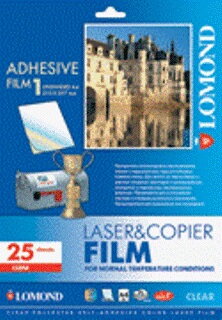 LOMOND PET film Laser A4/25 samolep. Clear matna