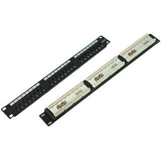 Patch panel 24port cat.5e UTP black