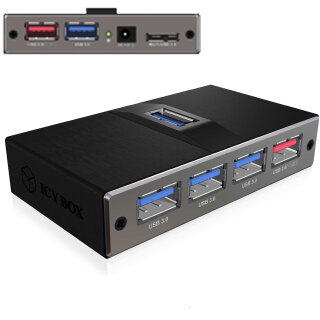 ICY BOX IB-AC617, 7 Port USB 3.0 Hub (2x rýchlo na