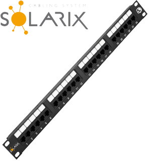 SOLARIX 19" Patch panel 24 x RJ45 CAT5E UTP 150 MH