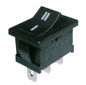 Přepínač kolébkový     2pol./3pin  ON-ON  250V/6A černý