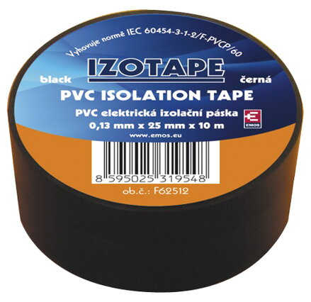 Izolační páska PVC 25/10m černá