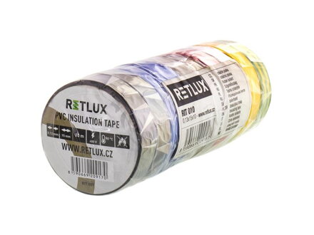 Izolační páska PVC 15/10m RETLUX RIT 010 10ks mix barev