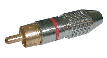 Konektor CINCH kabel kov nikl pr.6mm černý