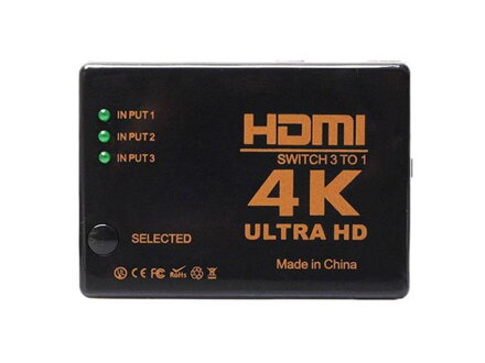 Prepínač 3x HDMI - 1x HDMI HADEX UH-301