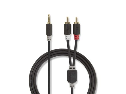 Kábel NEDIS JACK 3.5 stereo/2xCINCH 0.5m