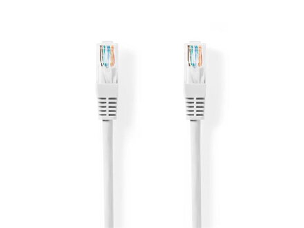 Kábel UTP 1x RJ45 - 1x RJ45 Cat5e 10m WHITE NEDIS CCGT85100WT100