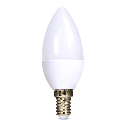 Žárovka LED, svíčka, 8W, E14, 3000K, 720lm, bílá teplá, SOLIGHT WZ423