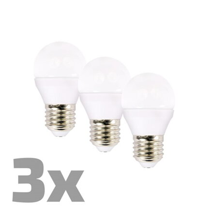Žiarovka LED ECOLUX miniglobe, 6W, E27, 3000K, 450L, 3ks