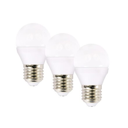 Žiarovka LED ECOLUX miniglobe, 6W, E27, 3000K, 450L, 3ks