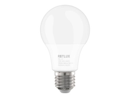 Žiarovka LED E27 12W A60 biela teplá RETLUX REL 31 2ks