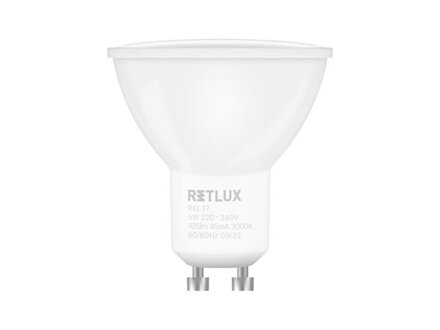 Žiarovka LED GU10 5W biela teplá RETLUX REL 37 4ks