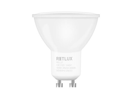 Žiarovka LED GU10 5W biela teplá RETLUX REL 37 4ks