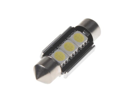 LED žárovka 12V s paticí sufit(36mm), 3LED/3SMD s chladičem 9523002cb