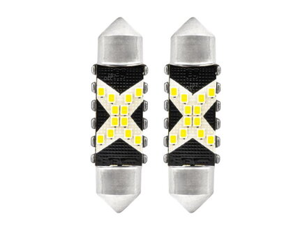 Autožiarovka LED Festoon C5W 12/24V AMIO 04238 biela 2ks