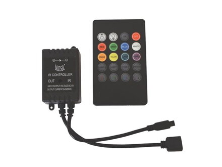 LED ovladač - RGB music kontroler pro led pásky