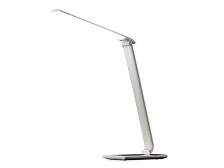 LED stolní lampička stmívatelná, 9W, volba teploty světla, bílý lesk