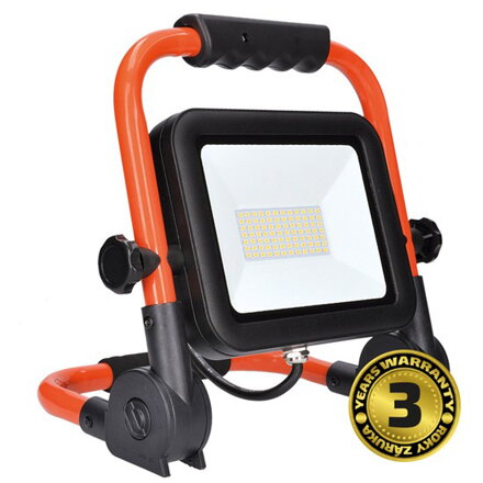 LED reflektor SOLIGHT PRO se sklopný stojanem, 100W, 8500lm, 5000K, kabel se zástrčkou,WM-100W-FEL