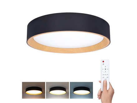 Svietidlo stropné SOLIGHT WO8016 Larios Black 48W
