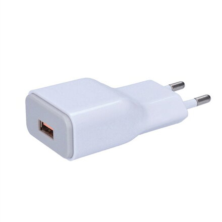 Adaptér, fast charge: 1x USB Qualcomm, 5V2A/9V1.67A/12V1A, AC 230V, bílošedý DC51