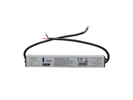 Zdroj spínaný pre LED 12V/ 50W  Geti LPV-50