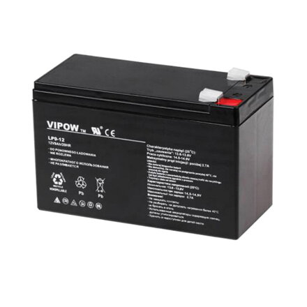 Baterie olověná  12V/ 9Ah VIPOW bezúdržbový akumulátor