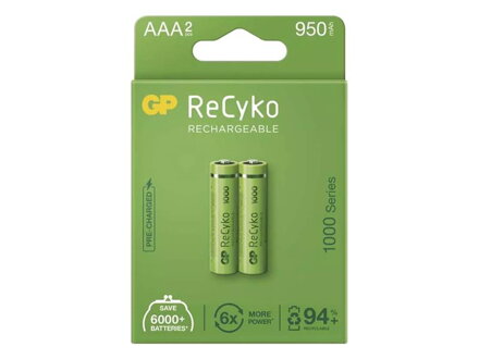 Batérie AAA (R03) nabíjacie 1,2V/950mAh GP Recyko  2ks