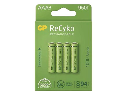 Batérie AAA (R03) nabíjacie 1,2V/950mAh GP Recyko  4ks