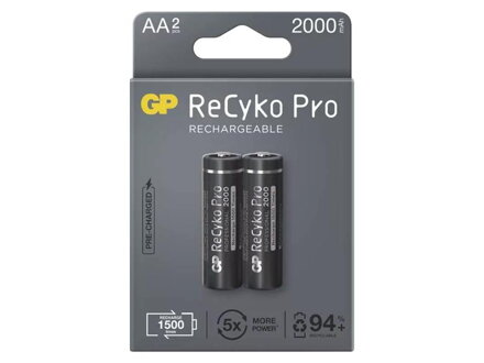 Batérie AA (R6) nabíjacie 1,2V/2000mAh GP Recyko Pro  2ks