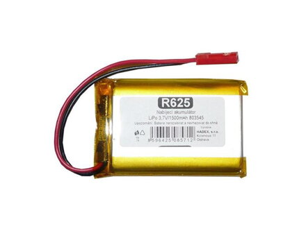 Batéria nabíjacia LiPo 3,7V/1500mAh 803545 Hadex