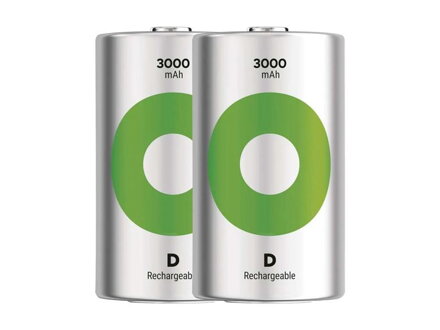 Batérie D (R20) nabíjacie 1,2V/3000mAh GP Recyko 2ks
