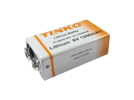 Baterie TINKO ER9 (6F22) 9V lithiová 1200mAh