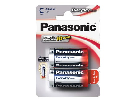 Baterie C (R14) alkalická PANASONIC Everyday Power LR14 2BP