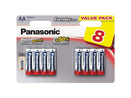 Baterie AA (R6) alkalická PANASONIC Everyday Power LR6 8BP