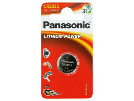 Baterie  CR2032 PANASONIC lithiová 1BP