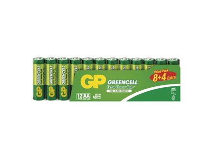 Batérie AA (R6) Zn-Cl GP Greencell 12ks
