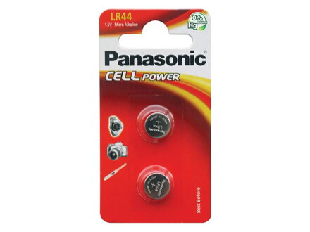 Batérie LR44 (A76) PANASONIC Cell Power alkalická 2BP